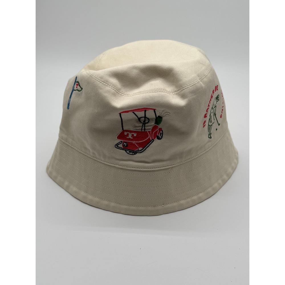 Tory Burch Bucket Hat Women Embroidered Golf I love Golf Novelty Print Logo